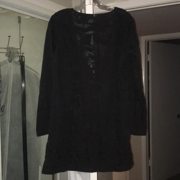 🚫SOLD🚫Old Navy M black sheerish coverup. - Picture 3 of 4